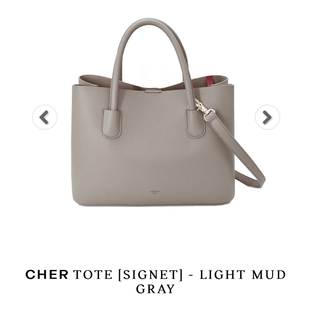ANGELA ROI CHER TOTE [SIGNET] - LIGHT MUD GRAY